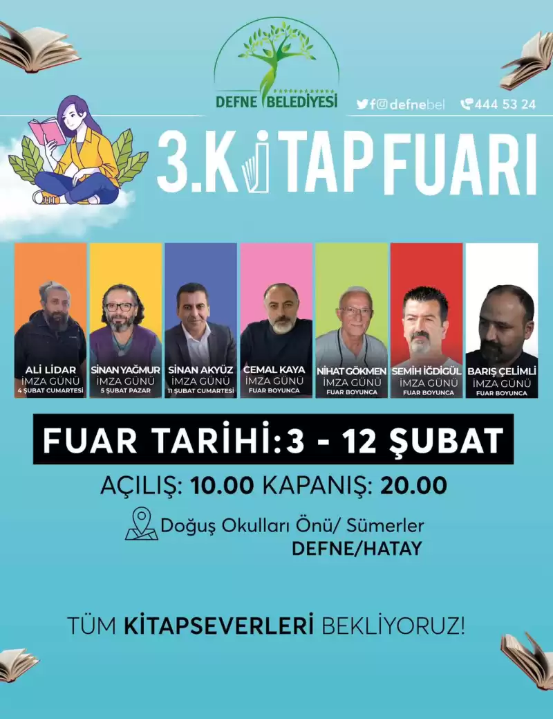 DEFNE'DE KİTAP GÜNLERİ BAŞLIYOR