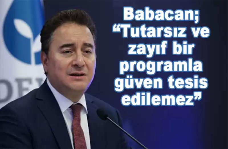 Babacan’dan Orta Vadeli Program Açıklaması