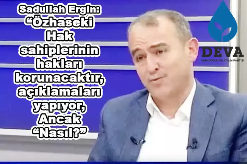 Sadullah Ergin'den Rezerv Alan Soru Önergesi