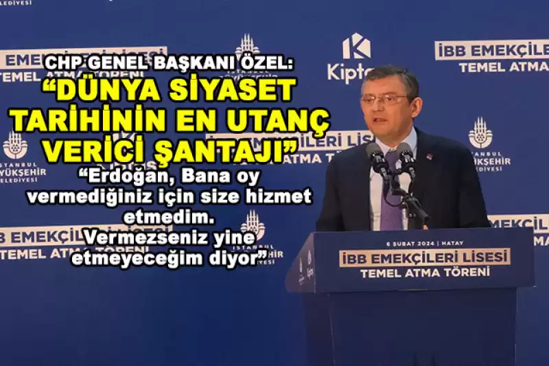 CHP Genel Başkanı Özel Ve İmamoğlu 6 Şubat Depremi’nin Yıl Dönümünde Hatay’daydı