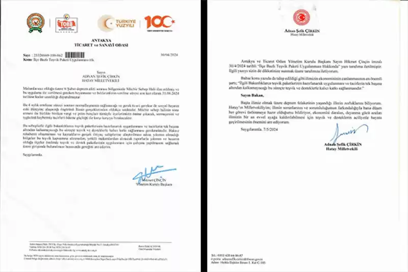 İyi Parti Hatay Milletvekili Şefik Çirkin, Hikmet Çinçin’in Taleplerini Bakana Iletti