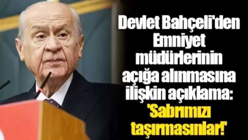 Devlet Bahçeli'den Komplo Açıklaması!