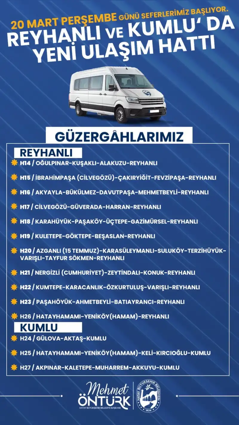 HBB 2 İLÇEDE 14 YENİ ULAŞIM HATTI AÇIYOR