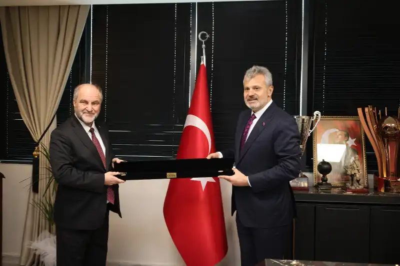 BAŞKAN ÖNTÜRK, ŞAM BÜYÜKELÇİSİ BURHAN KÖROĞLU’NU AĞIRLADI