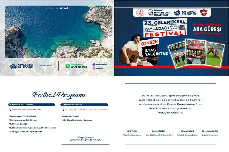 YAYLADAĞI KÜLTÜR SANAT VE ABA GÜREŞİ FESTİVALİ BAŞLIYOR