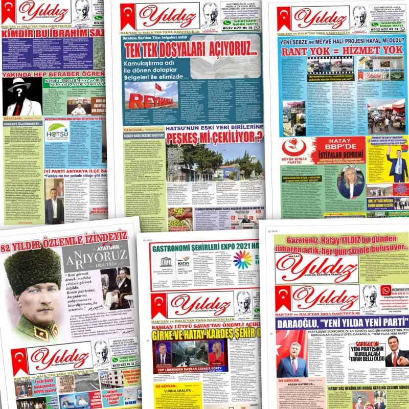 HATAY YILDIZ GAZETESİ 6 YAŞINDA…