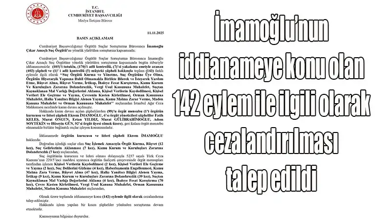 İBB Iddianamesi Açıklandı