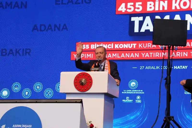 Cumhurbaşkanı Erdoğan Hatay’da 455 Bin Konutun Kura Törenine Katıldı