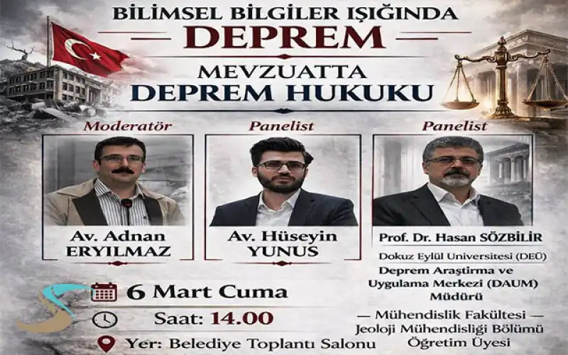 Samandağ’da Bilimsel Bilgiler Işığında “Deprem” Konusu Ele Alınacak
