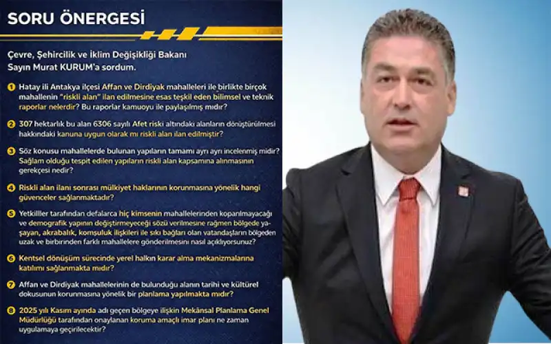 Mullaoğlu’ndan Antakya’daki “riskli Alan” Ilanına Tepki