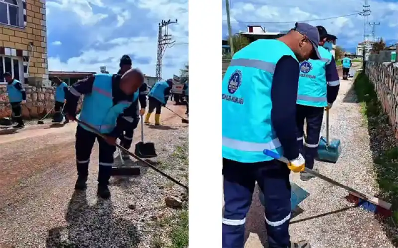 Antakya Suvatlı Mahallesi’nde Temizlik çalışmaları 