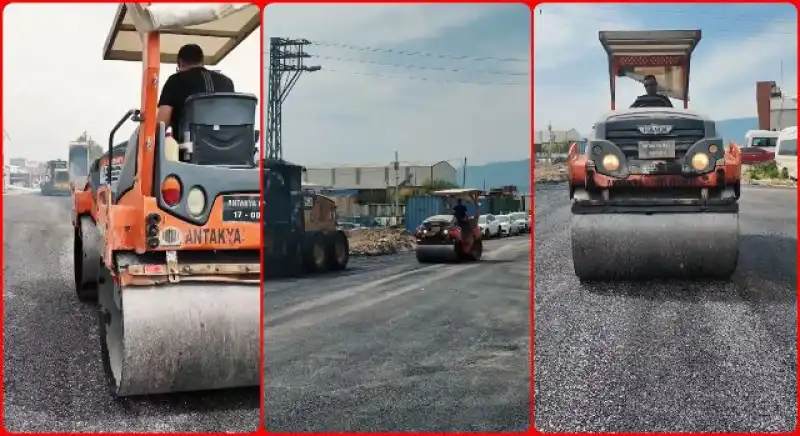Antakya Belediyesi’nden Yeni Sanayi Sitesi’nde Asfalt