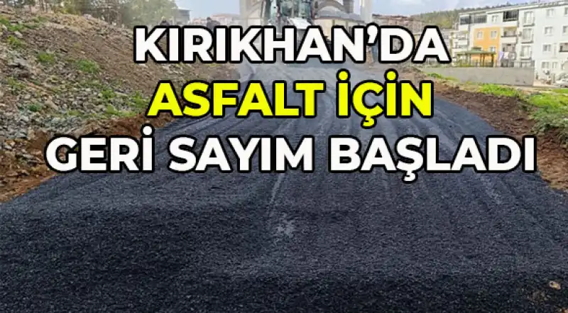 Kırıkhan Belediyesi Fen İşleri Müdürü Esin’den Müjde…