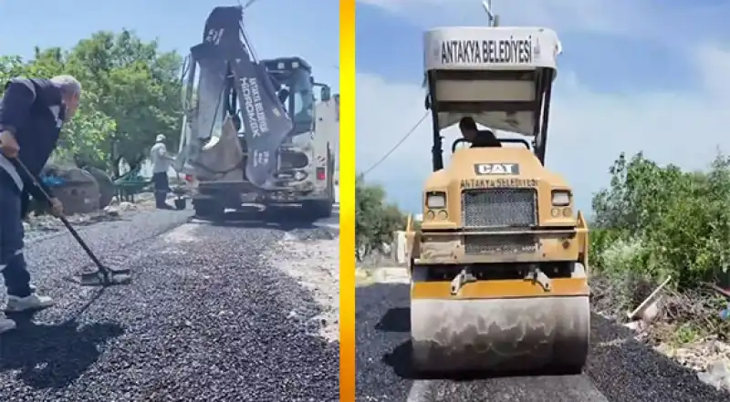 Antakya’da Asfalt çalışmaları Devam Ediyor…