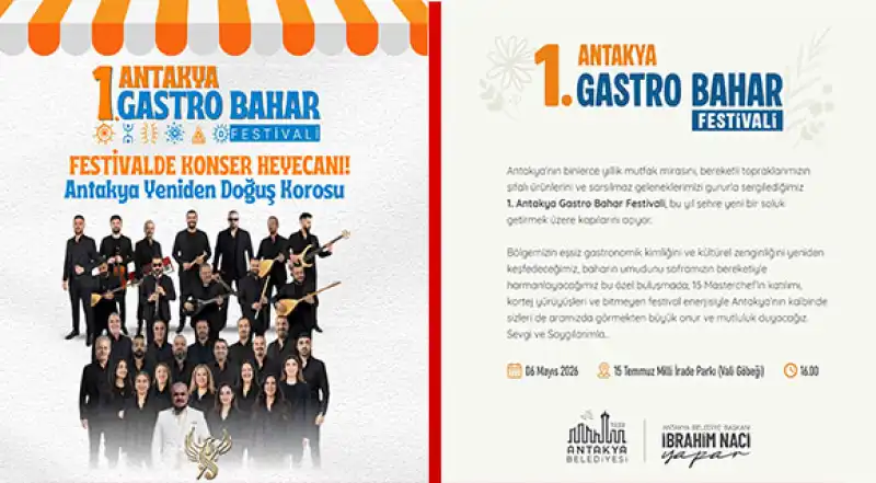 1. ANTAKYA GASTRO BAHAR FESTİVALİ BAŞLIYOR