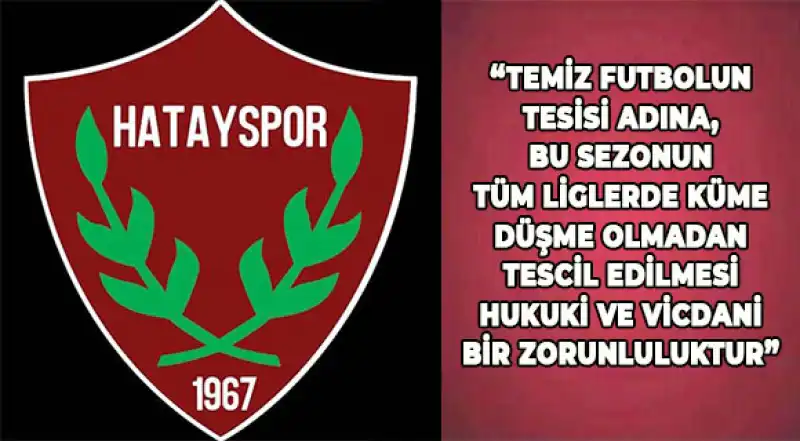 Hatayspor’dan Bahçeli’nin çağrısına Destek…