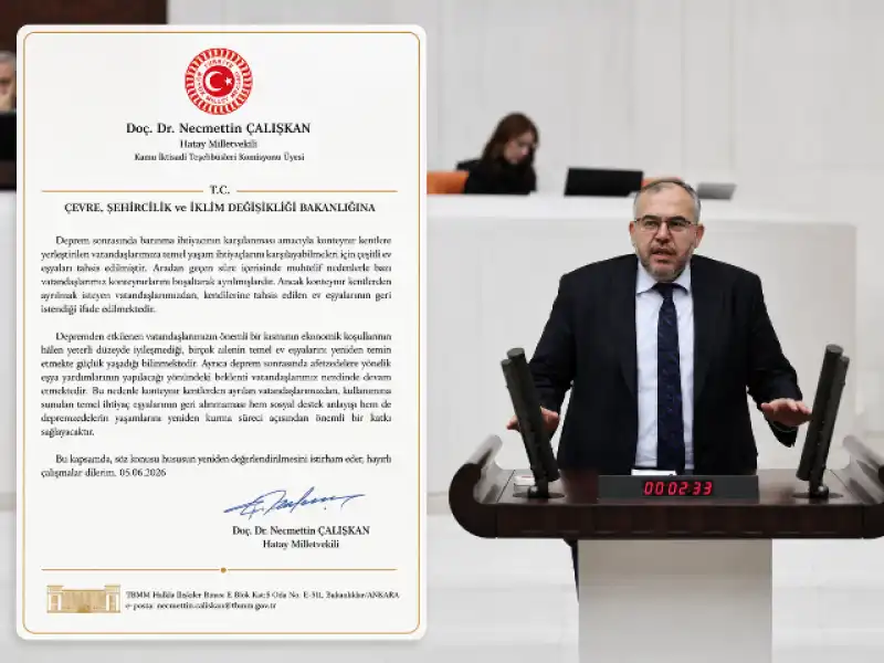 Çalışkan’dan Bakanlığa Çağrı: “Depremzedeye Tahsis Edilen Eşyaları Geri Almayın!”