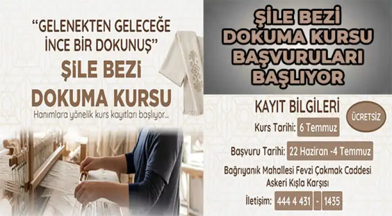 Gelenekten Geleceğe İnce Bir Dokunuş; Şile Bezi Dokuma Kursu