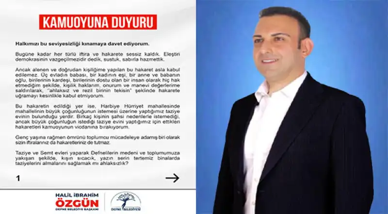 Başkan Özgün: “Biz Defne’de Günü Değil, Geleceği İnşa Ediyoruz”