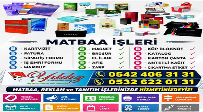 HATAY YILDIZ MATBAASI HİZMETİNİZDE…