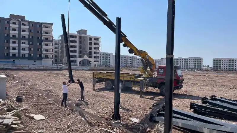 Kırıkhan’da Hatay’ın En Büyük Kapalı Semt Pazarı Yükseliyor