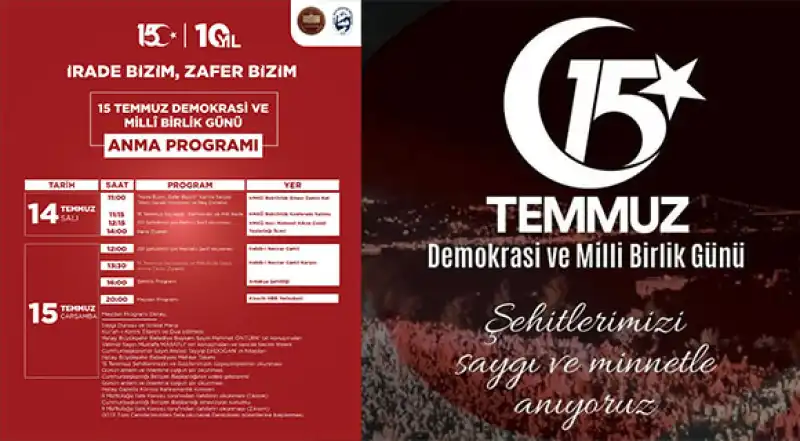 HATAY’DA 15 TEMMUZ RUHU YENİDEN CANLANIYOR