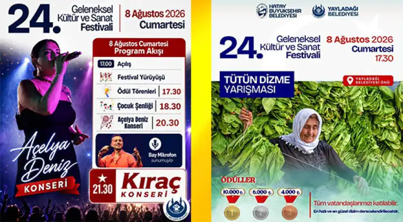 Yayladağı’nda 24. Geleneksel Kültür Ve Sanat Festival Başlıyor