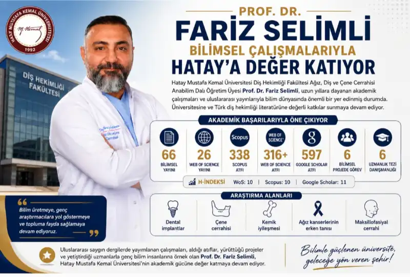 Prof. Dr. Fariz Selimli, Uluslararası Başarılarıyla Hatay'a Değer Katıyor