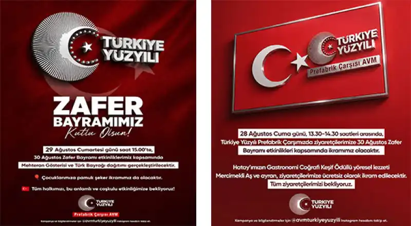 30 Ağustos Zafer Bayramı Coşkusu Türkiye Yüzyılı Çarşısında