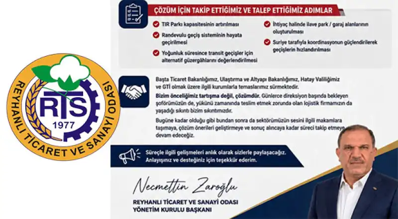 Cilvegözü Gümrük Kapısı'ndaki Tır Yoğunluğuna Karşı Acil Eylem Planı