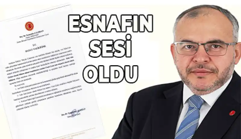 Esnaftan Milletvekili Çalışkan’a Teşekkür!:.