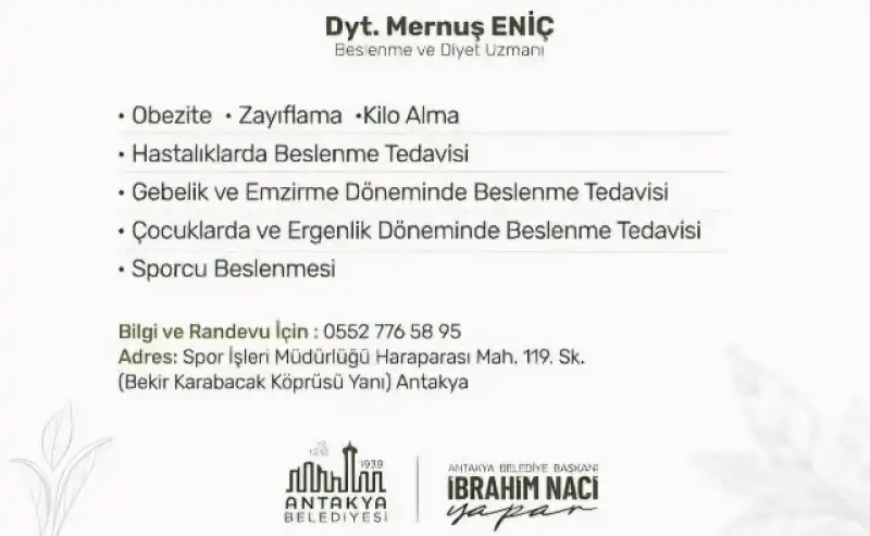 Beslenme Ve Diyetisyen Danışmanlığı Hizmeti Devam Ediyor