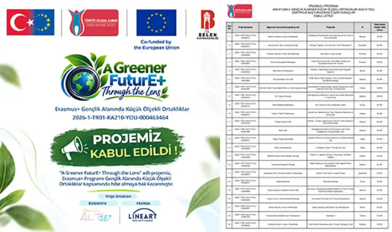BELEN KAYMAKAMLIĞI’NIN ERASMUS+ PROJESİ KABUL EDİLDİ