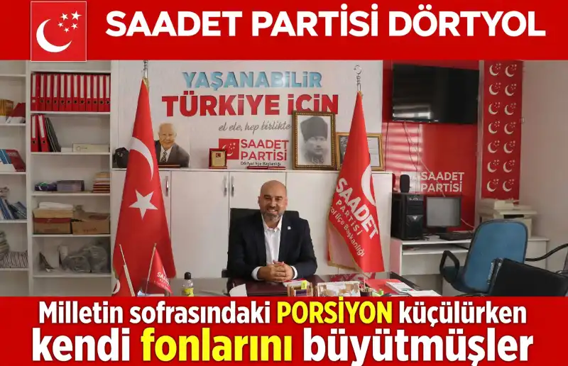Saadet Partili Çiçek: “Milletin Sofrasındaki Porsiyon Küçülürken Kendi Fonlarını Büyütmüşler”