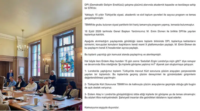 Sadullah Ergin’den Londra Toplantısı İddialarına Yanıt…