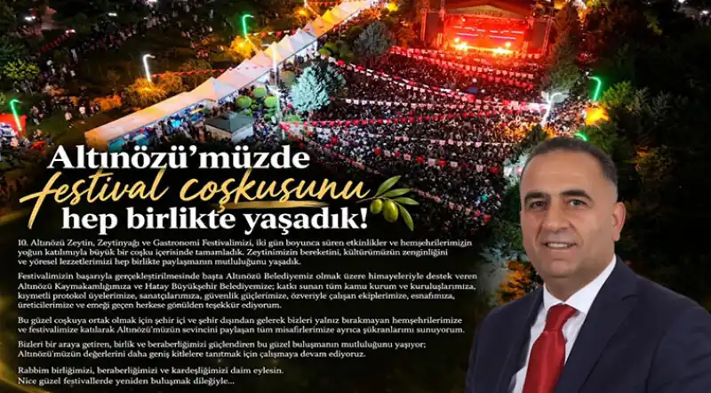 Altınözü Belediye Başkanı Rıfat Sarı’dan Teşekkür…