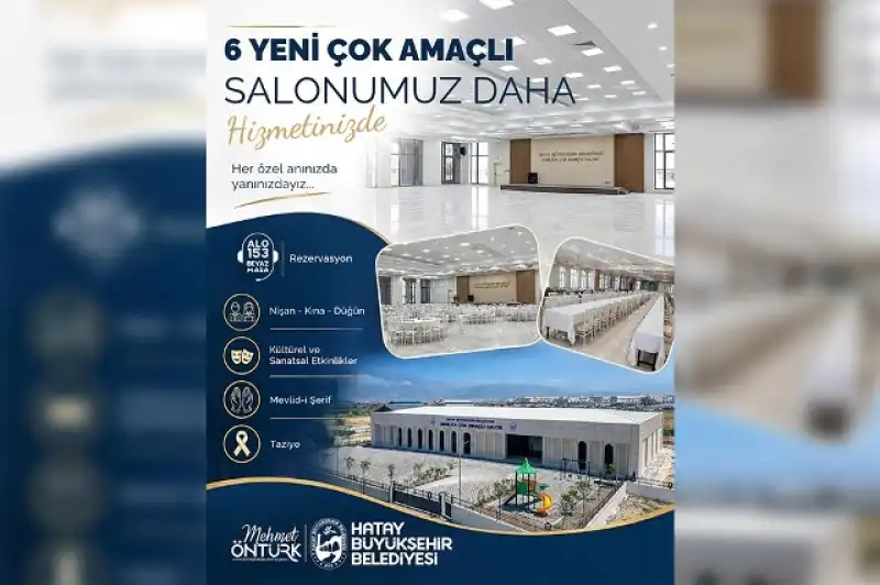 HBB’nin 6 Yeni Çok Amaçlı Salonu Hatay’ın Hizmetinde